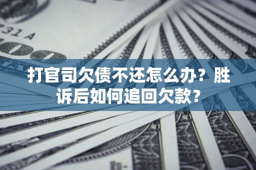 北京打官司欠债不还怎么办？胜诉后如何追回欠款？