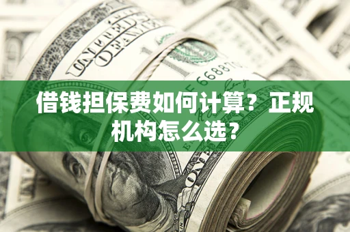北京借钱担保费如何计算？正规机构怎么选？