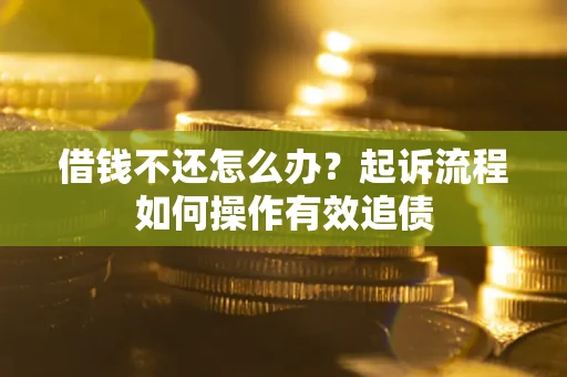 北京借钱不还怎么办？起诉流程如何操作有效追债