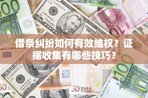 北京借条纠纷如何有效维权？证据收集有哪些技巧？