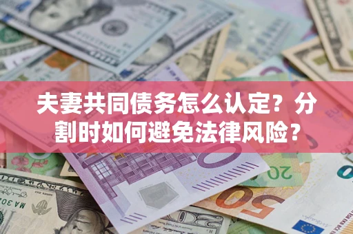 北京夫妻共同债务怎么认定？分割时如何避免法律风险？